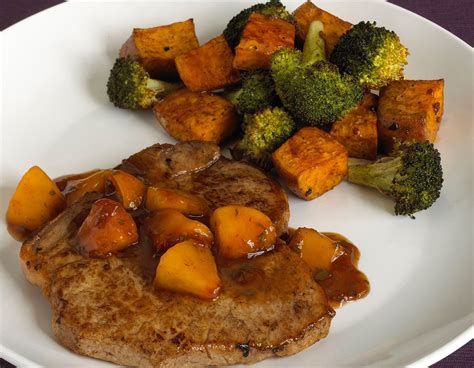 Try different varieties of ranch mix (like spicy or bacon) to change up the flavor. Pork Chops with Balsamic-Peach Glaze, Roasted Sweet Potatoes and Broccoli | Recipe in 2020 ...