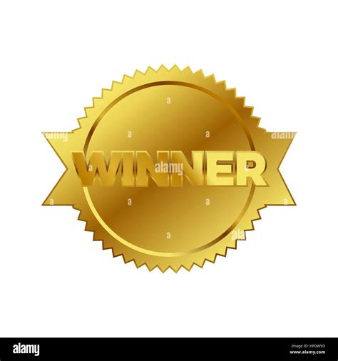 Gold Winner Badge Or Emblem Stock Vector Image And Art Alamy