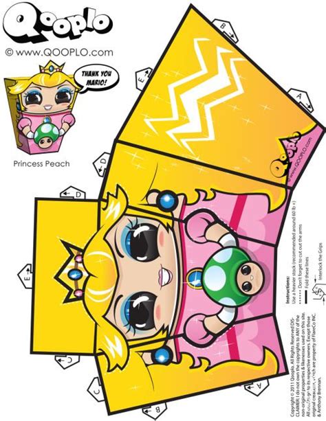 Princess Peach Cubeecraft Template