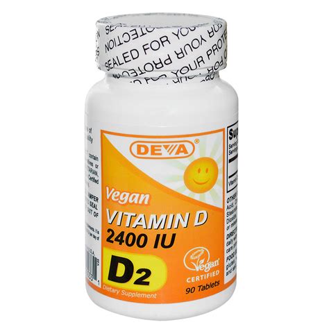 Do not use in larger or smaller amounts or for ergocalciferol may be only part of a complete program of treatment that also includes dietary changes and taking calcium and vitamin supplements. Deva, Vegan, Vitamin D, D2, 2400 IU, 90 Tablets - iHerb