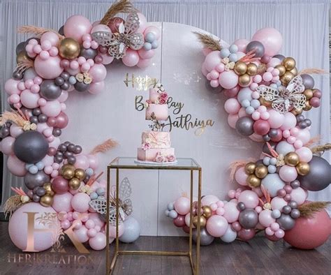 Pink Butterfly Baby Shower Balloon Garland Butterfly Baby Shower