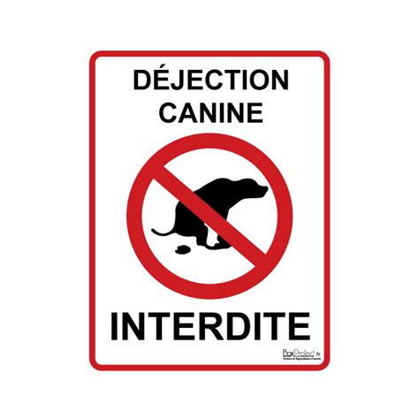 Panneau Dejections Canines Interdites Boxprotec