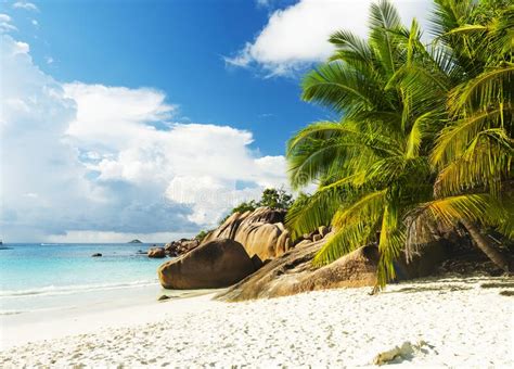 Anse Lazio Beach In Seychelles Stock Image Image Of Seascape Ocean