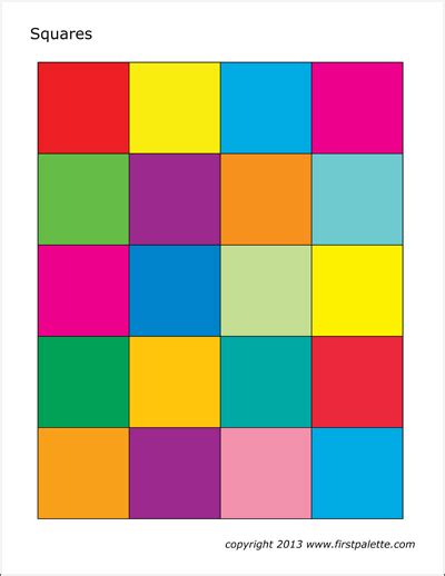 Color By Number Squares Printables