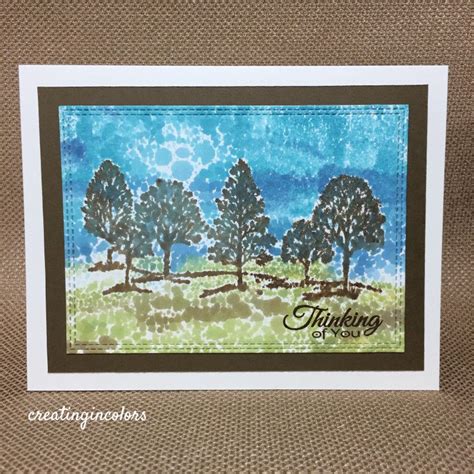 Handmade Greeting Card Trees By Creatingincolors At