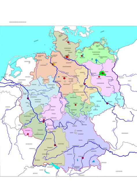 Der oranje ist einer der längsten flüsse im süden von afrika und bietet viele aktivitäten für urlauber. Political map of Germany (101263) Free SVG Download / 4 Vector