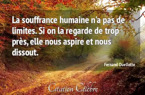 Citation Fernand Ouellette Souffrance La Souffrance Humaine Na Pas