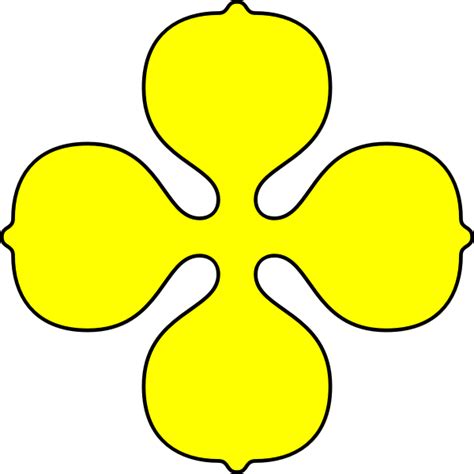 Image Of Yellow Quatrefoil Shape Free Svg