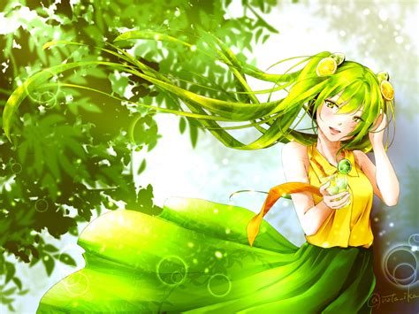 Desktop Wallpaper Cute Hatsune Miku Beautiful Green Hair Hd Image