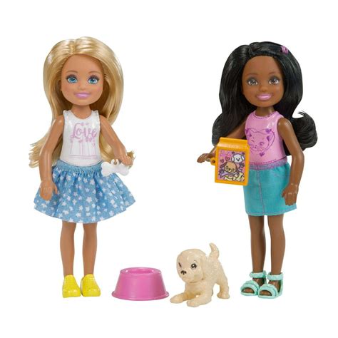 Barbie Club Chelsea And Friend Dolls With Puppy And Themed Accessories