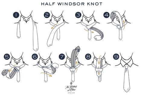 The instructions for tying a windsor knot (way 1) are shown below. How to Tie a Half Windsor Knot | Tie Knot Tutorial | Learn How to Tie a Tie | OTAA