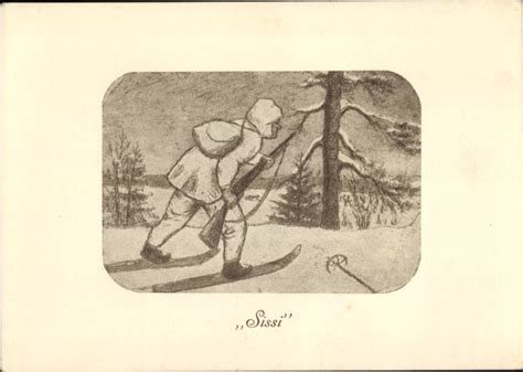 Ansichtskarte Postkarte Finnland Sissi Mann Auf Skiern Akpool De