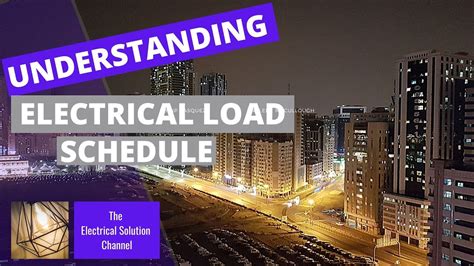 UNDERSTANDING ELECTRICAL LOAD SCHEDULE - YouTube