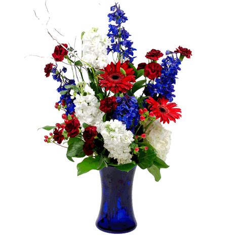 50 Great Red White And Blue Flower Bouquet Motivational Quotes