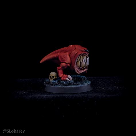 Oh god, now it's getting dark. CoolMiniOrNot - Gloomspite gitz goblins cave squig by El Sabel
