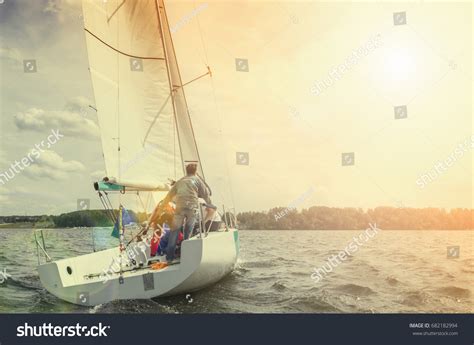 Sailing Yacht Regatta Recreational Water Sports Stock Photo 682182994
