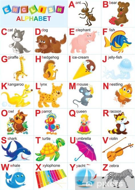 Sticker English Alphabet For Children Pixersuk