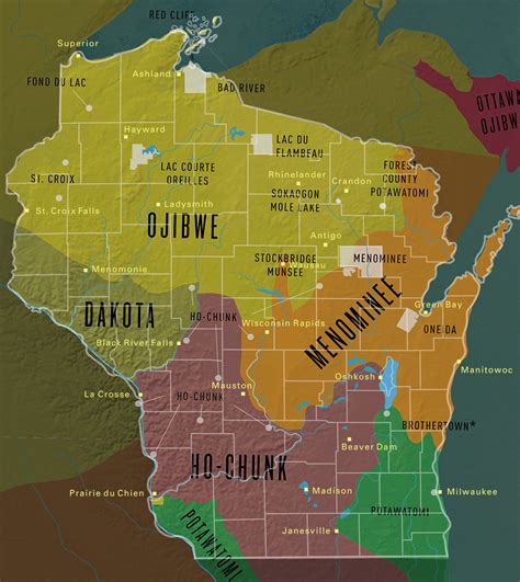 Tribal Lands Map Wisconsin First Nations
