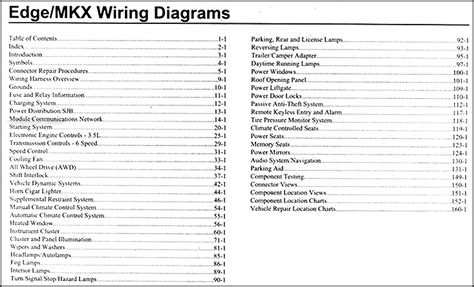 2007 Ford Edge/Lincoln MKX Wiring Diagram Manual Original