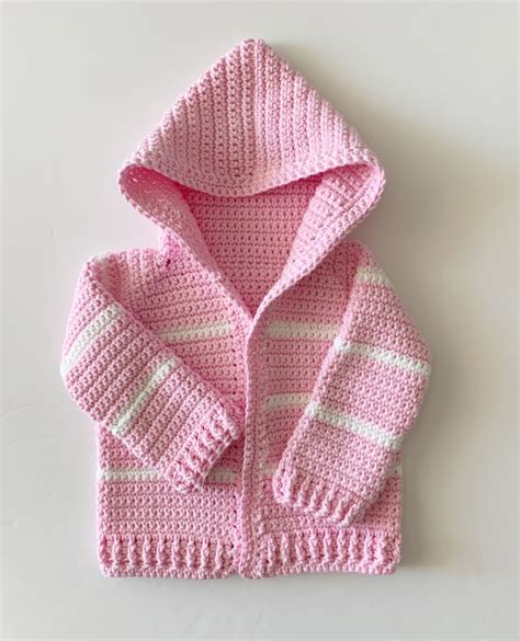 Pink Single Crochet Baby Sweater Daisy Farm Crafts