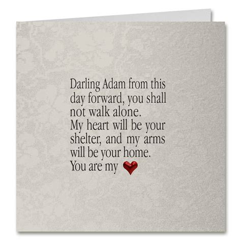 Husband Or Wife Poem Wedding Card