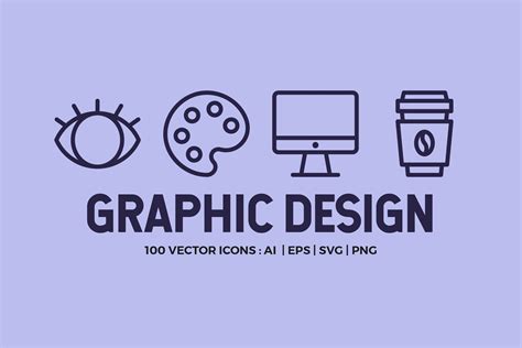 100 Graphic Design Simple Line Icons 18 Masterbundles