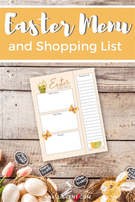 Free Printable Easter Menu Planner And Recipes An Alli Event