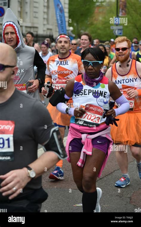 London Marathon 2019 Fun Runners Stock Photo Alamy