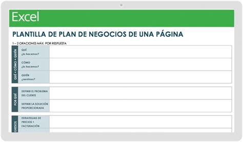Plantilla Excel Hacer Un Plan De Negocio Planilla Formato Excel The