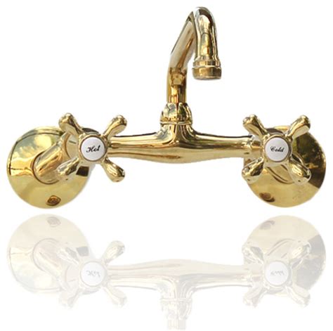 Bath towels, rugs & mats, accessories, shower curtains, robes Kingston Brass Wall Mount Polished Brass Faucet Adjustable ...