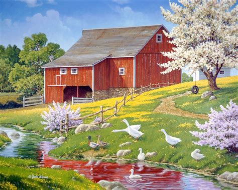 American Folk Art American Artists Landscape Art Landscape Paintings