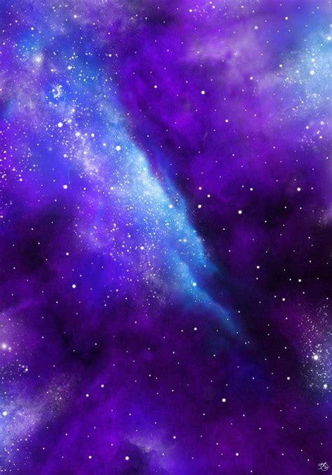A Starry Sky Via Ov Aesthetic Galaxy Violet