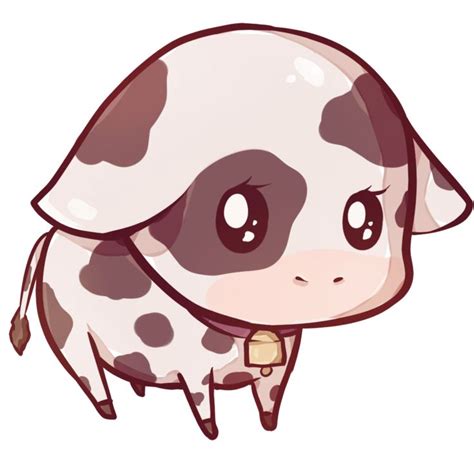 Pin By Annie Ouellet On Cute Cute Cows Cute Animal Drawings Kawaii