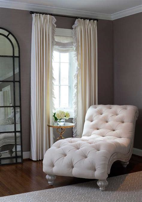 bedroom reading corner french chaise lounge transitional