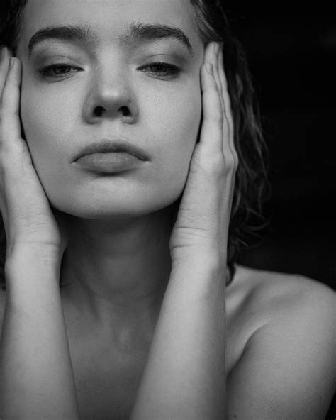 Women Model Face Aleksey Trifonov Portrait Monochrome X