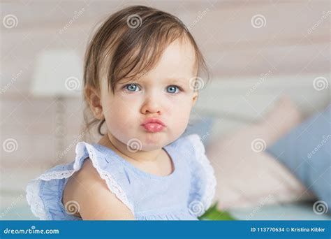 Pretty Little Baby Girl Is Angry Stock Photo Image Of Faces Daughter