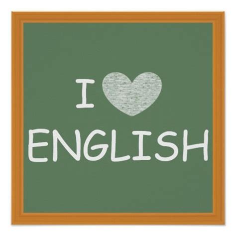 I Love English Poster Zazzle English Posters History Posters