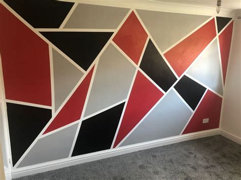 Geometric Wall Painting Geometric Wall Paint Wall Paint Patterns