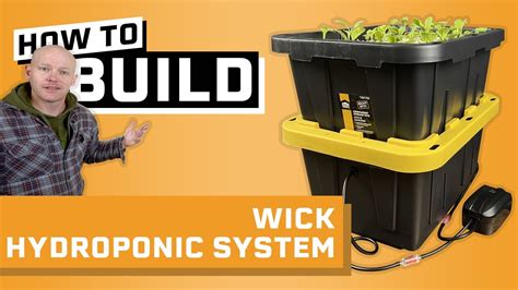 How To Build A Wick Hydroponic System Youtube