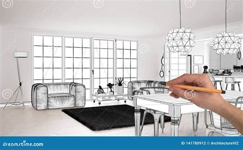 Unfinished Project Under Construction Draft Concept Interior Design