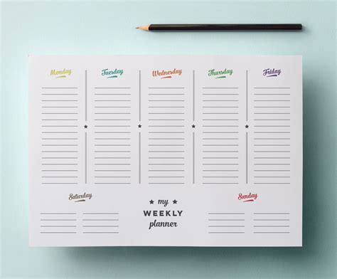 6 Best Images Of Printable Weekly Simple Weekly Planner Printable