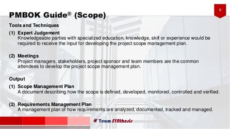 Project Management Body Of Knowledge Scope