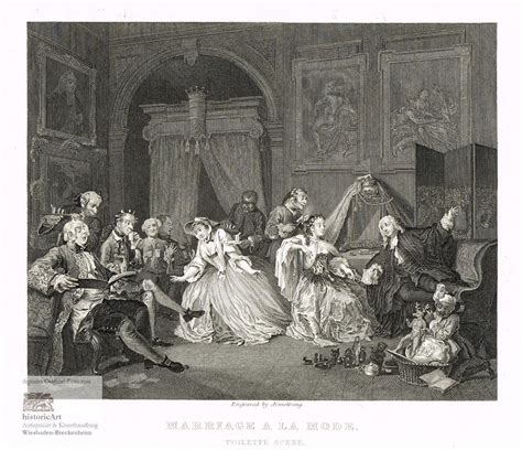 Marriage A La Mode Toilette Scene Steel Engraving By Armstrong From