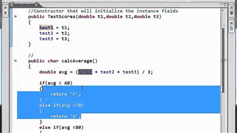 This allows us to execute a particular section (block) of code if. Java Tutorial - 12 - Object methods with if-else-if ...