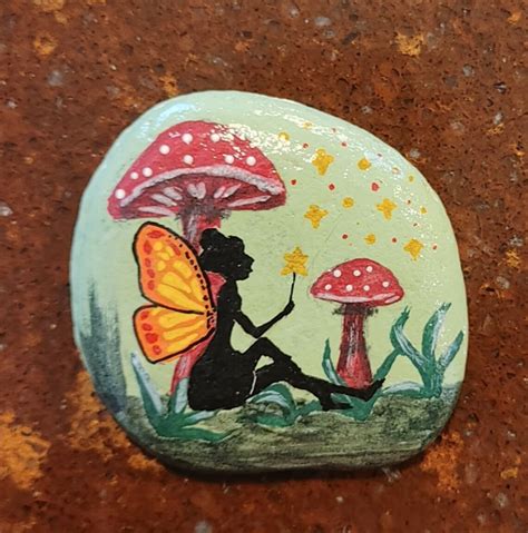 Painted Rock Fairy Magic Etsy