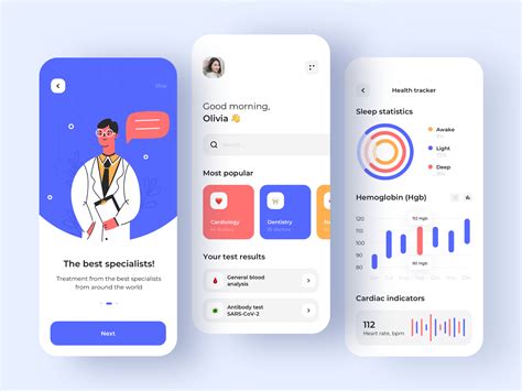 Online Medical Mobile App Ui Kit On Behance Gambaran