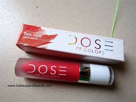 Makeup And Beauty Review And Swatches Of Dose Of Color In Coral Crush