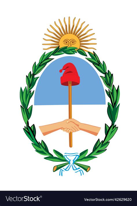 argentina coat of arms royalty free vector image