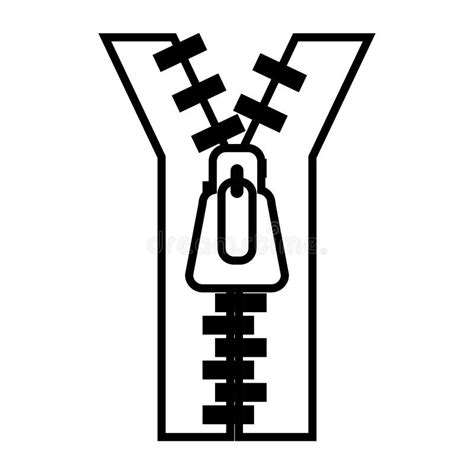 Icono De Vector Simple Zipper Aislado En Blanco Ilustración Del Vector