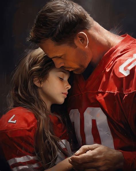 Premium Ai Image A Dad And Daughter Sharing A Tender Moment Shared Passion For Football